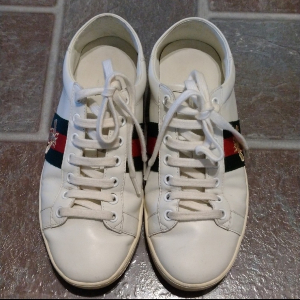 Gucci ACE bee white sneakers size 36 5.5